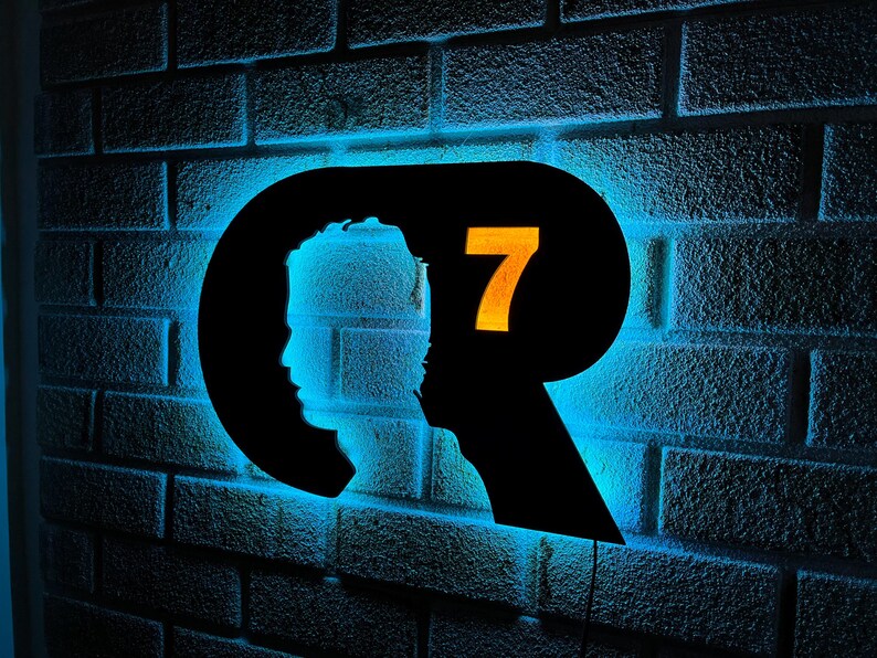 CR7 LED Wall Art Logo
