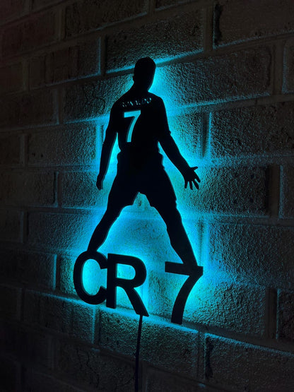Cristiano Ronaldo LED Wall Decor Logo