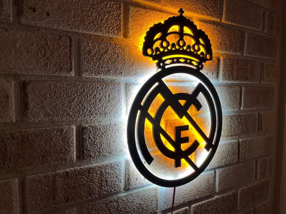 Real Madrid LED Wall Decor Logo