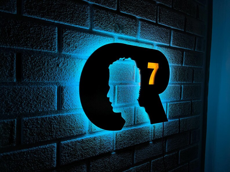 CR7 LED Wall Art Logo