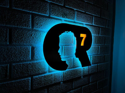 CR7 LED Wall Art Logo