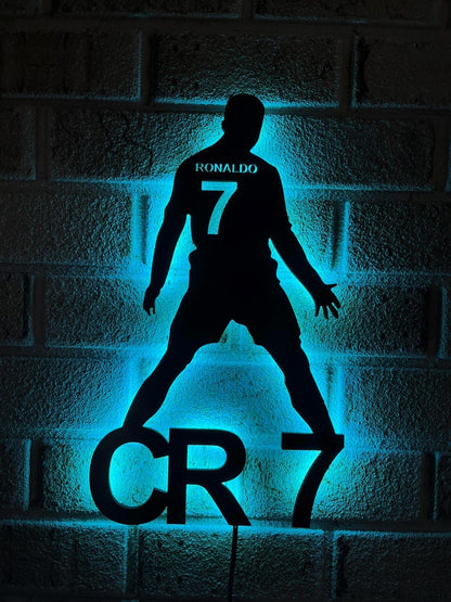 Cristiano Ronaldo LED Wall Decor Logo