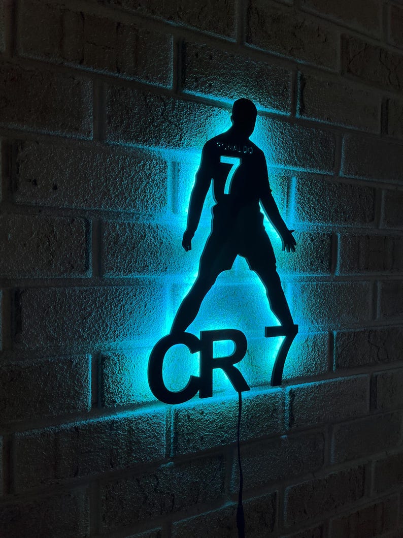Cristiano Ronaldo LED Wall Decor Logo